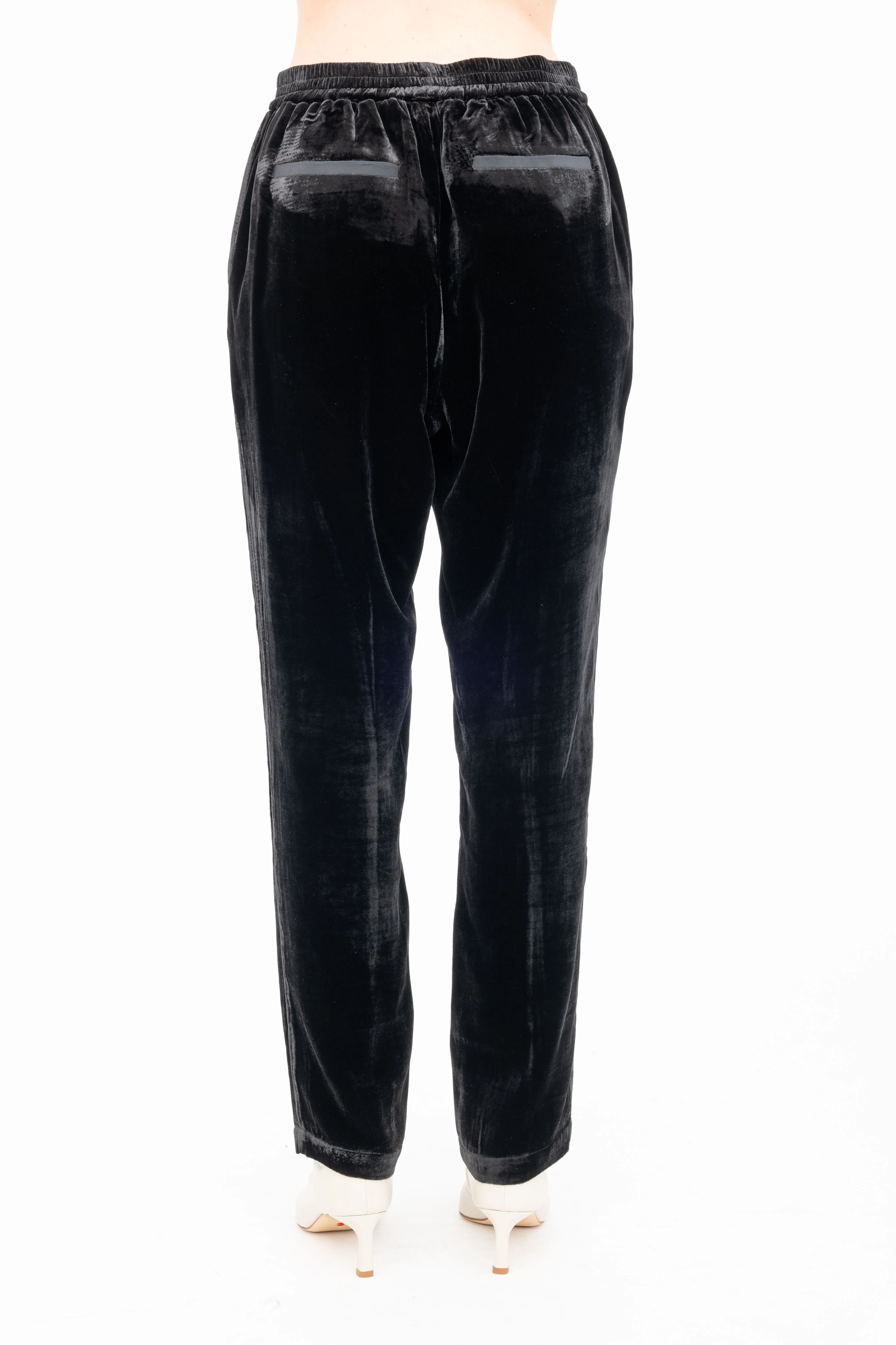 Silk Velvet Pant with Faux Fly - ATTICUS H24