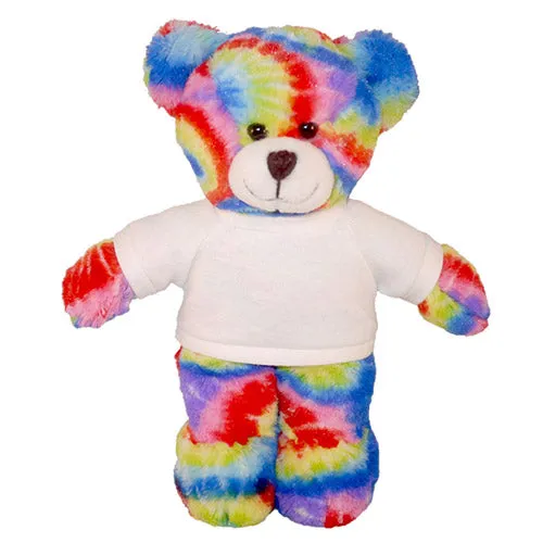 Soft Plush Tie Dye Teddy Bear with Tee