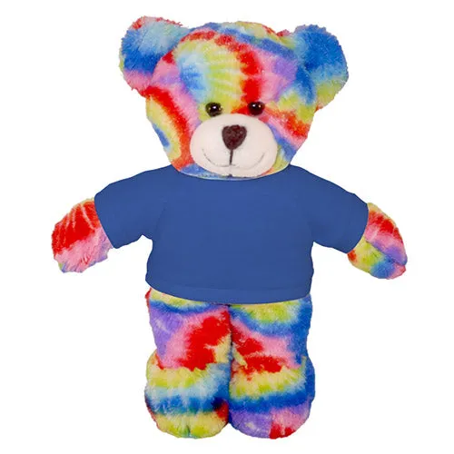 Soft Plush Tie Dye Teddy Bear with Tee