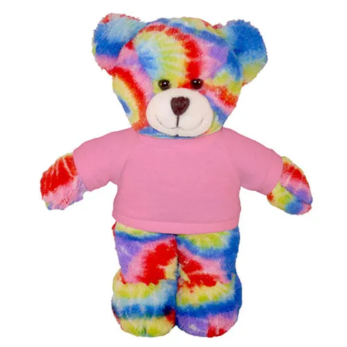 Soft Plush Tie Dye Teddy Bear with Tee