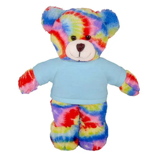 Soft Plush Tie Dye Teddy Bear with Tee