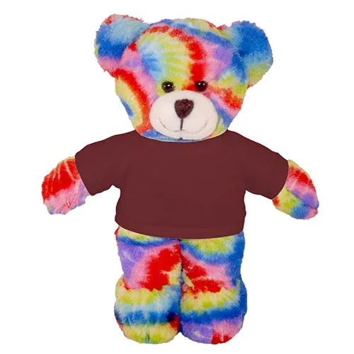 Soft Plush Tie Dye Teddy Bear with Tee