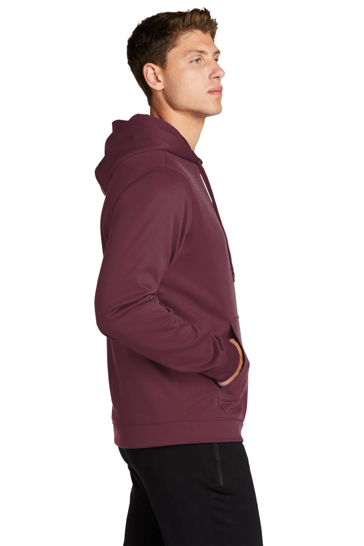 Sport-Tek Sport-Wick Fleece Customized Hooded Pullovers, Maroon