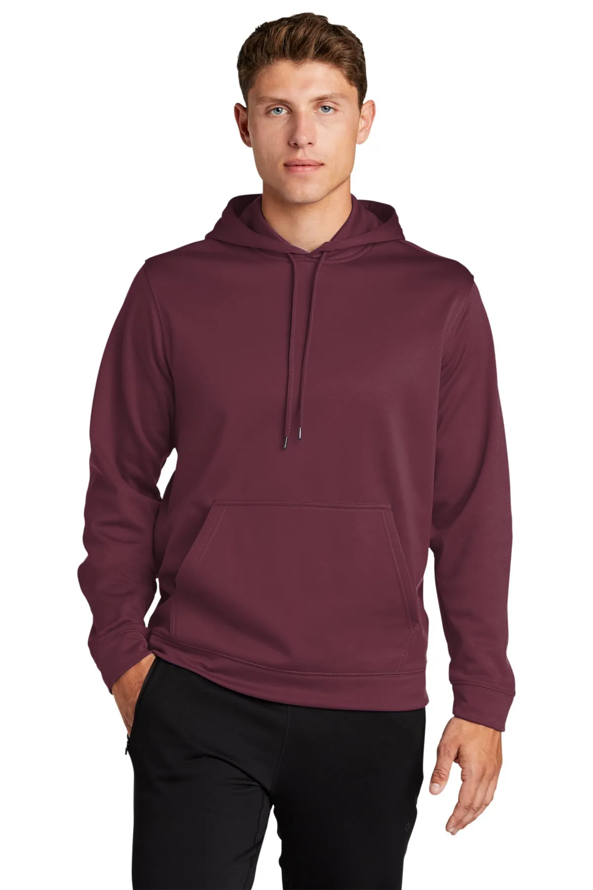 Sport-Tek Sport-Wick Fleece Customized Hooded Pullovers, Maroon