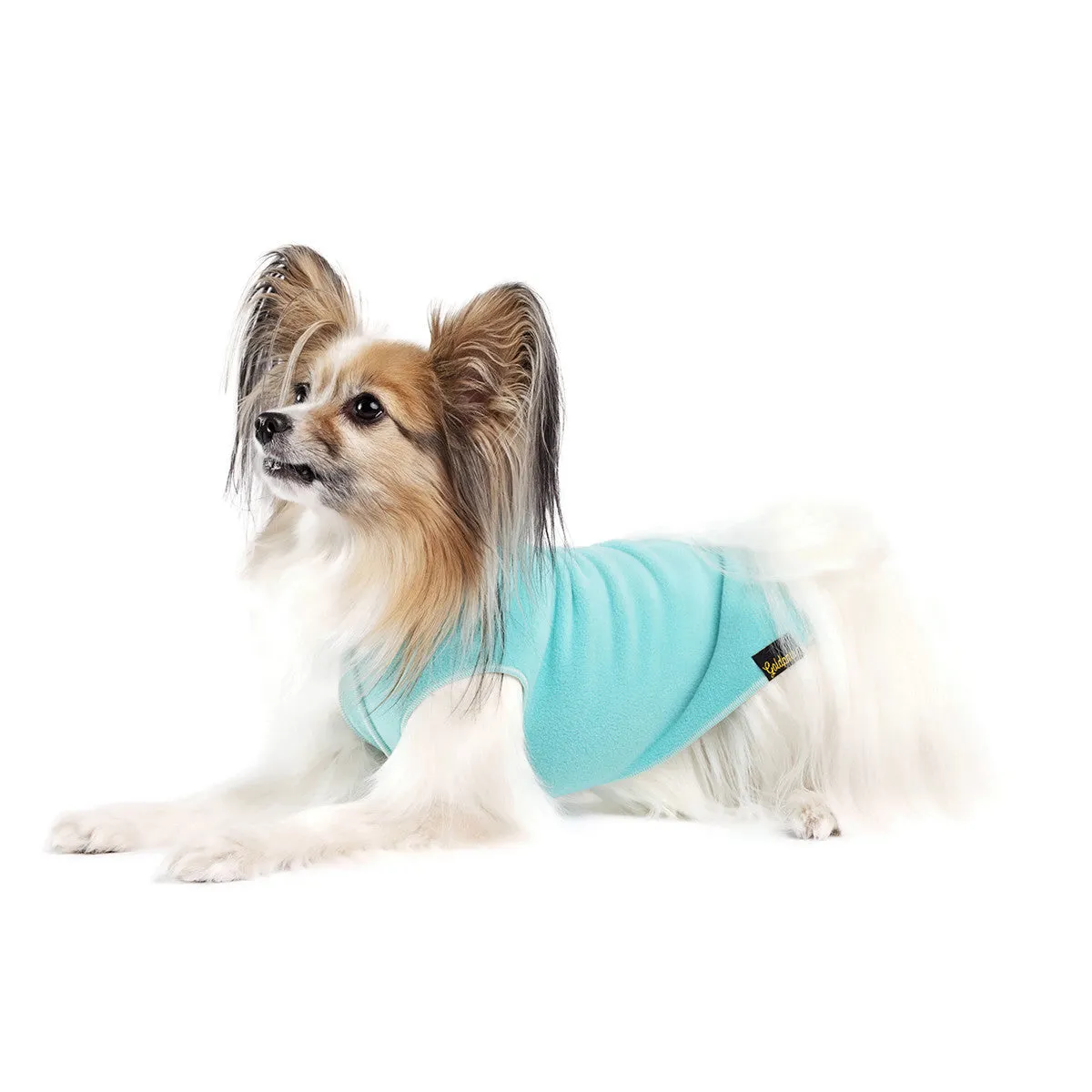 Stretch Fleece Dog Coat Turquoise