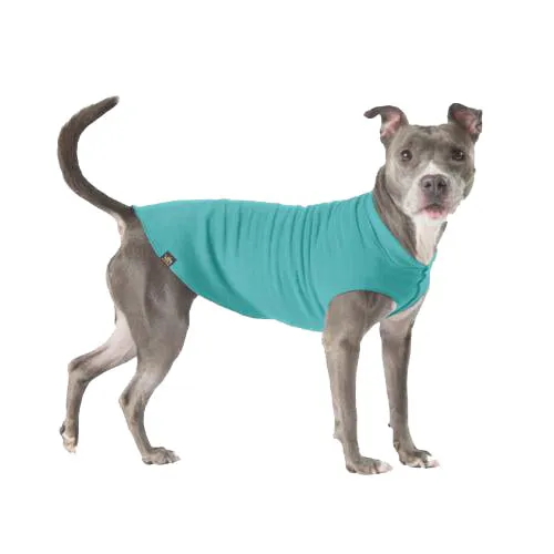 Stretch Fleece Dog Coat Turquoise