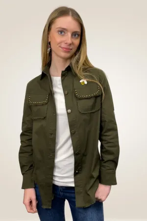 Studded Bee Military Shirt By Pixi Carinval