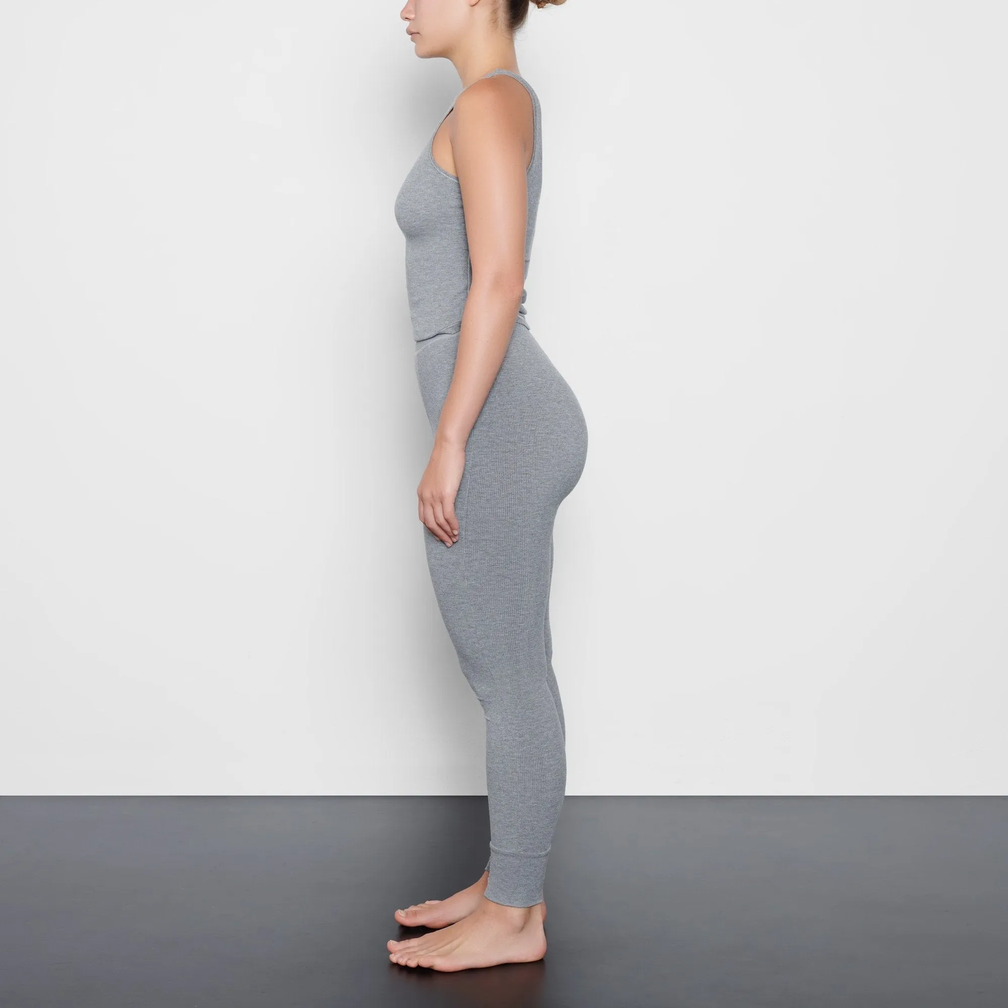 SUMMER SLEEP RIB LEGGING | HEATHER GREY