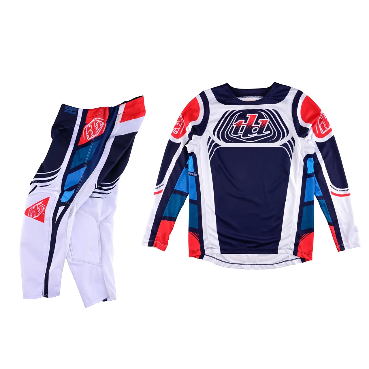 Troy Lee Designs Youth GP Pro Wavez Navy Red Kit Combo