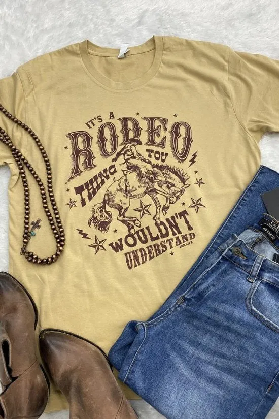 Western Rodeo Mustard Tee Shirts