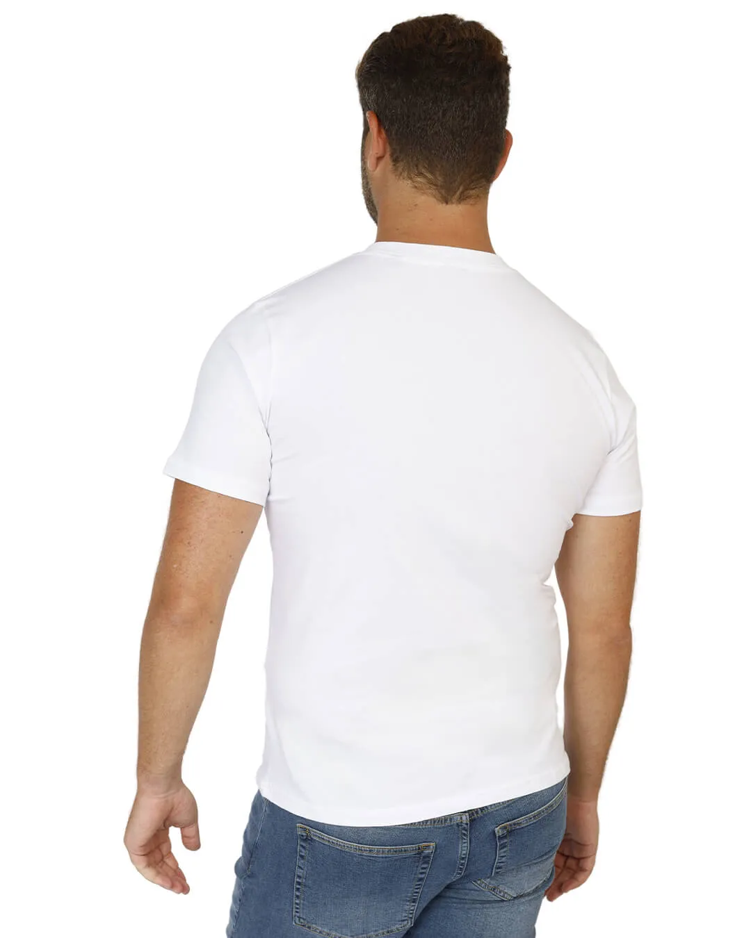 White Cotton Crew Neck T-Shirt