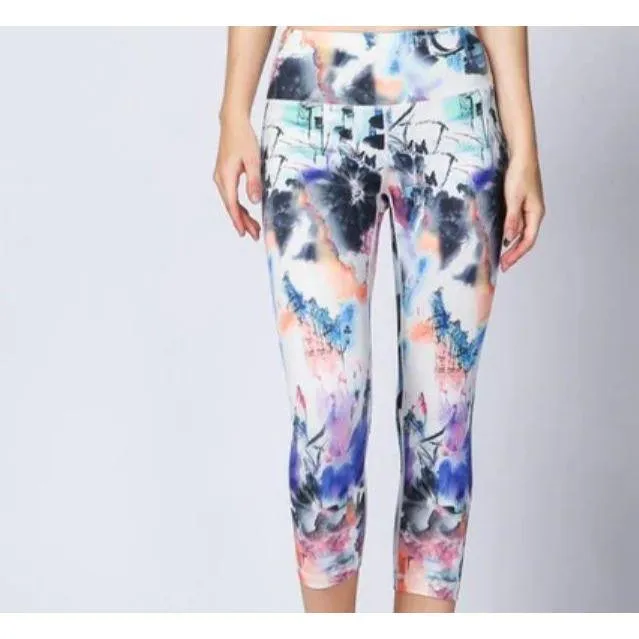 Women Digital Printed High Waist  Push Up Sports Leggings