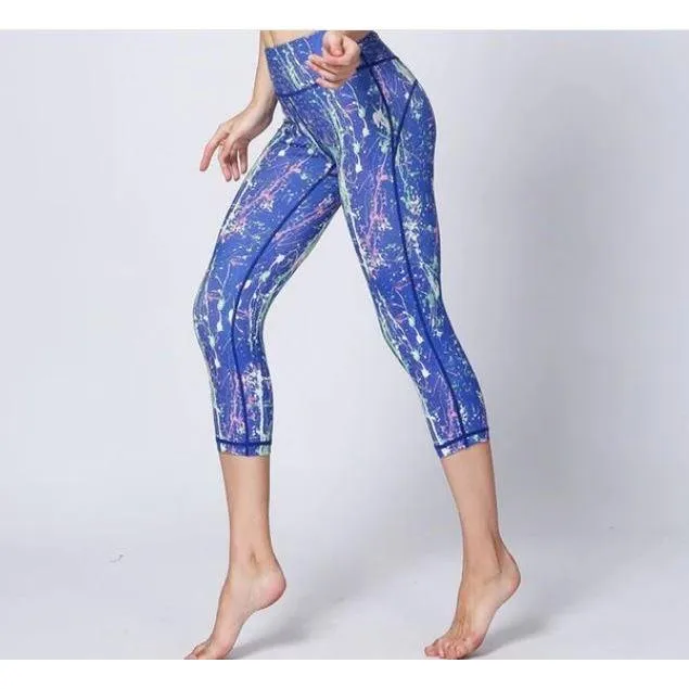 Women Digital Printed High Waist  Push Up Sports Leggings