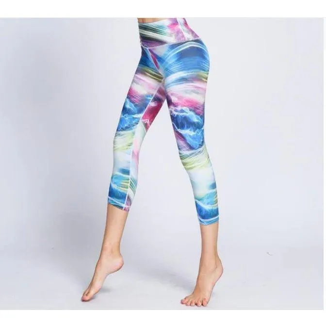 Women Digital Printed High Waist  Push Up Sports Leggings