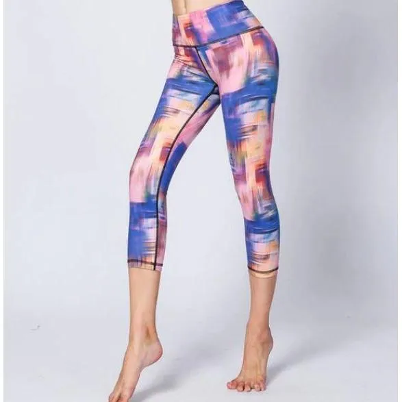 Women Digital Printed High Waist  Push Up Sports Leggings