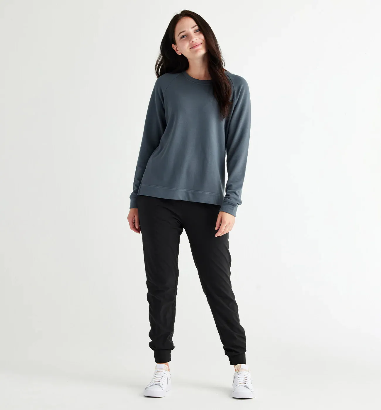 Women's Bamboo Lightweight Fleece Crewneck Pullover - Graphite