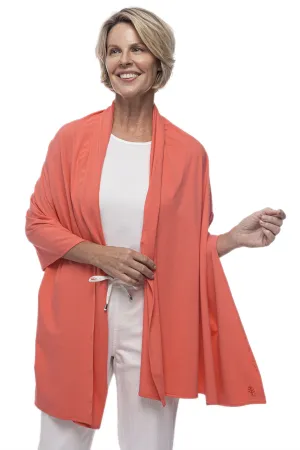 Women's Sanibel Everyday Beach Shawl  |  Vivid Coral